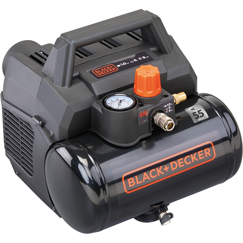 Compresor aer BLACK DECKER BXCMS106HE, fara ulei, 6 litrii, 1 CP, 8 bar