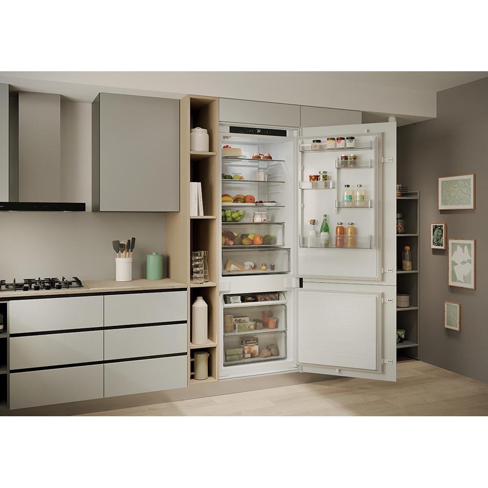 Combina frigorifica incorporabila CANDY CNBQT3719EW, Total No Frost, 382 l, H 193.5 cm, Clasa E, Wi-Fi