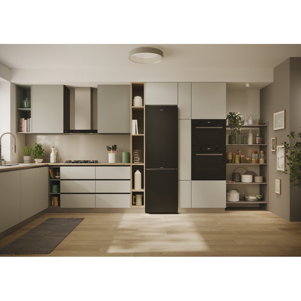 Combina frigorifica CANDY CNCQ2T518EB, No Frost, 279 l, H 182 cm, Clasa E, negru