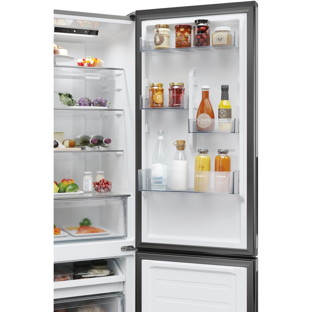 Combina frigorifica CANDY CNCQ2T518EX, No Frost, 279 l, H 182 cm, Clasa E, inox