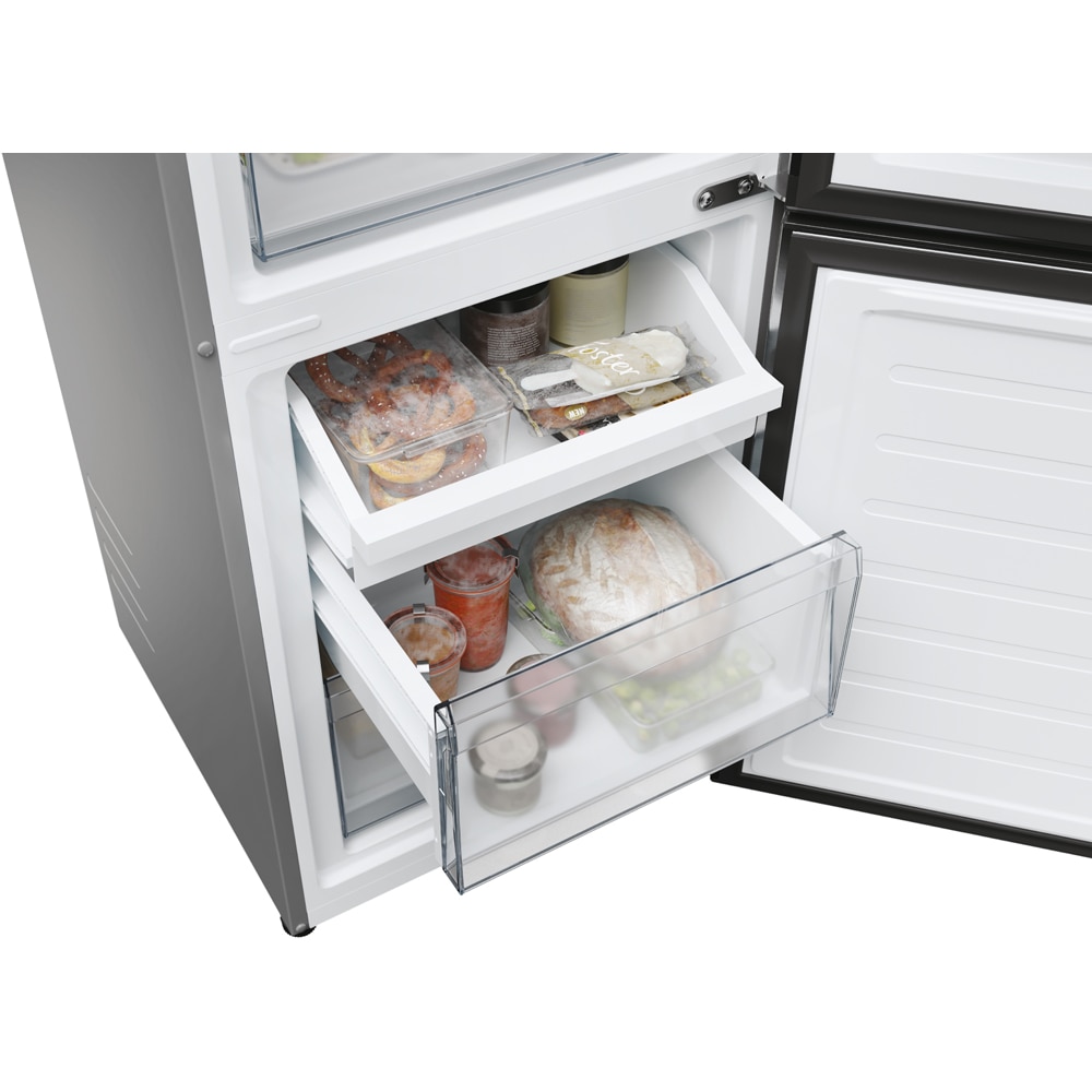 Combina frigorifica CANDY CNCQ2T518EX, No Frost, 279 l, H 182 cm, Clasa E, inox