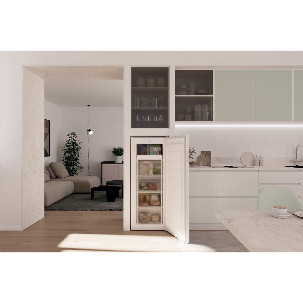 Congelator CANDY CNUQ2L513EW, Low Frost, 169 l, H 138 cm, Clasa E, alb