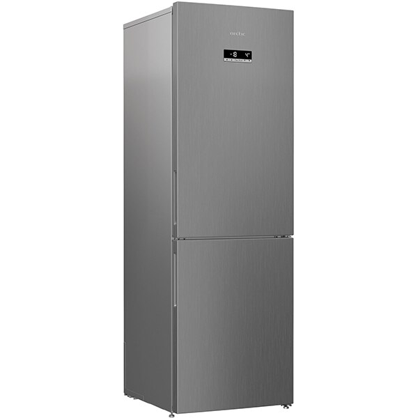 Combina frigorifica ARCTIC AK60366E40NFMT, Full No Frost, 324 l, H 185.2 cm, Clasa E, argintiu