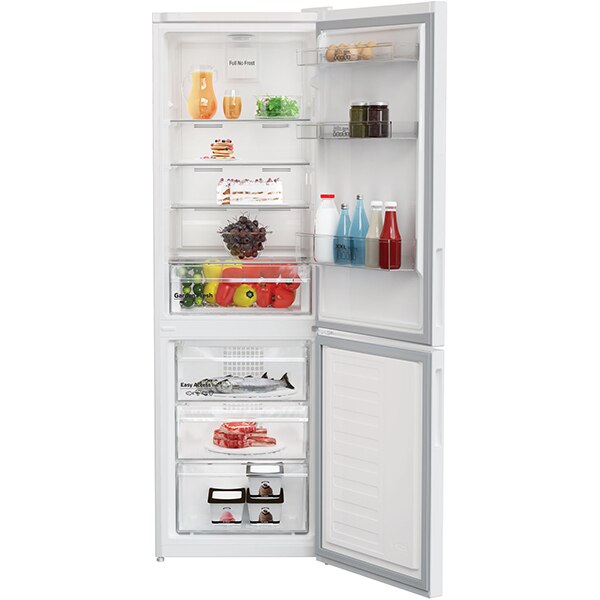 Combina frigorifica ARCTIC AK60366M40NF, Full No Frost, 324 l, H 185.2 cm, Clasa E, alb