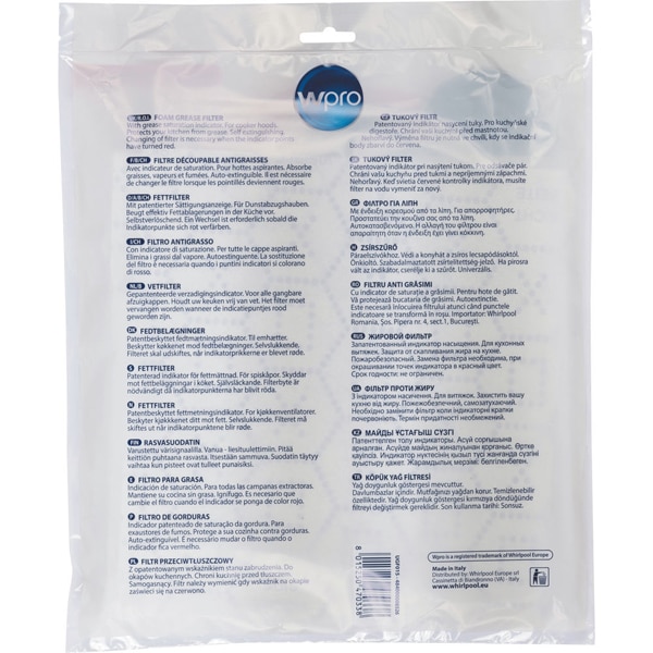 Filtru universal grasime WPRO 08526, 47 x 97 cm