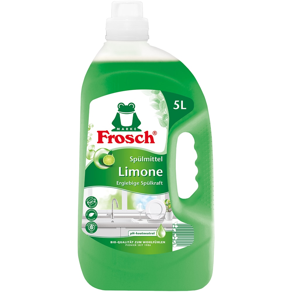 Detergent de vase FROSCH, Lamaie verde, 5L