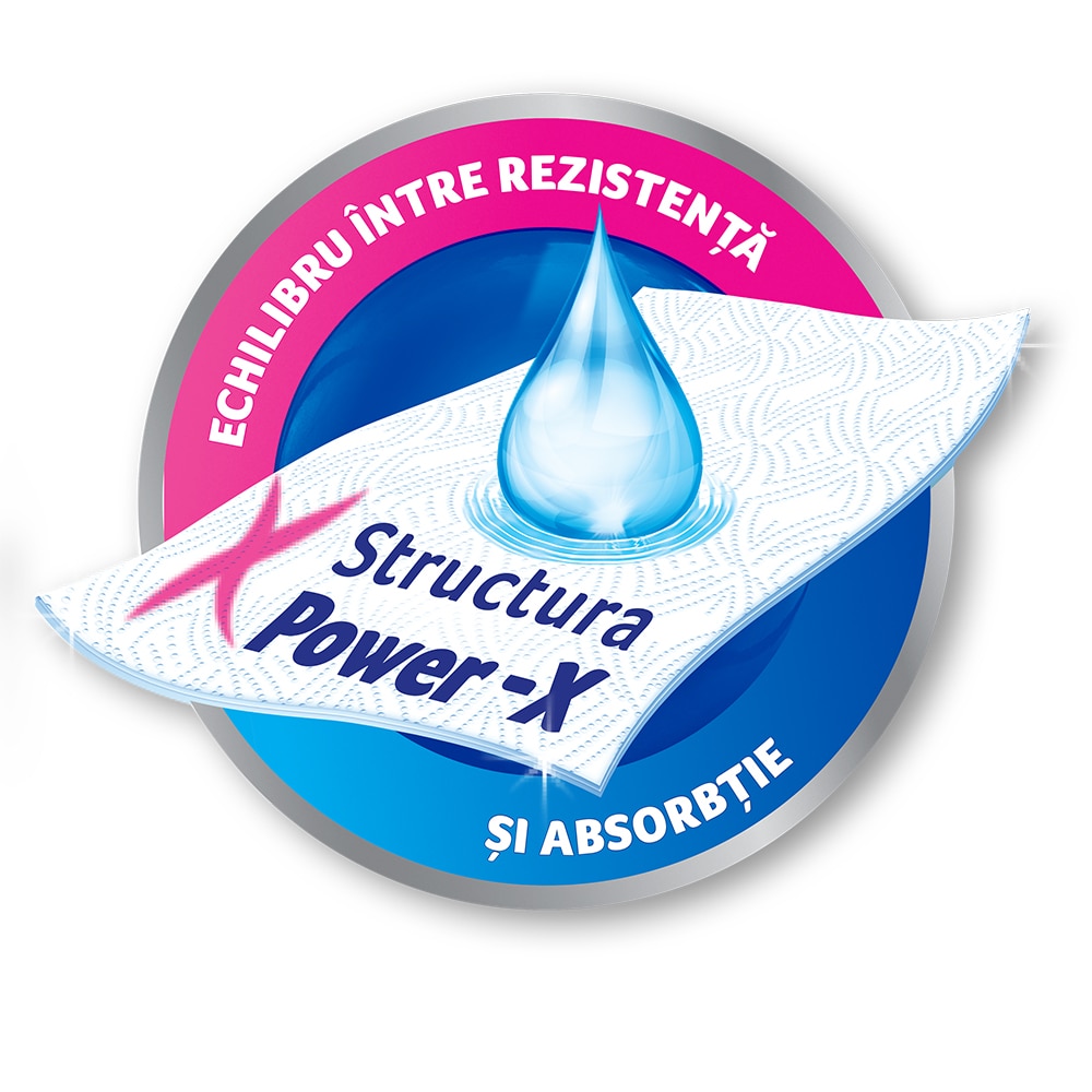 Prosoape de hartie ZEWA Jumbo, 2 straturi, 2 role, 650 foi