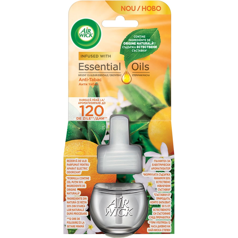 Rezerva odorizant de camera electric AIR WICK, Antitabac, 19 ml