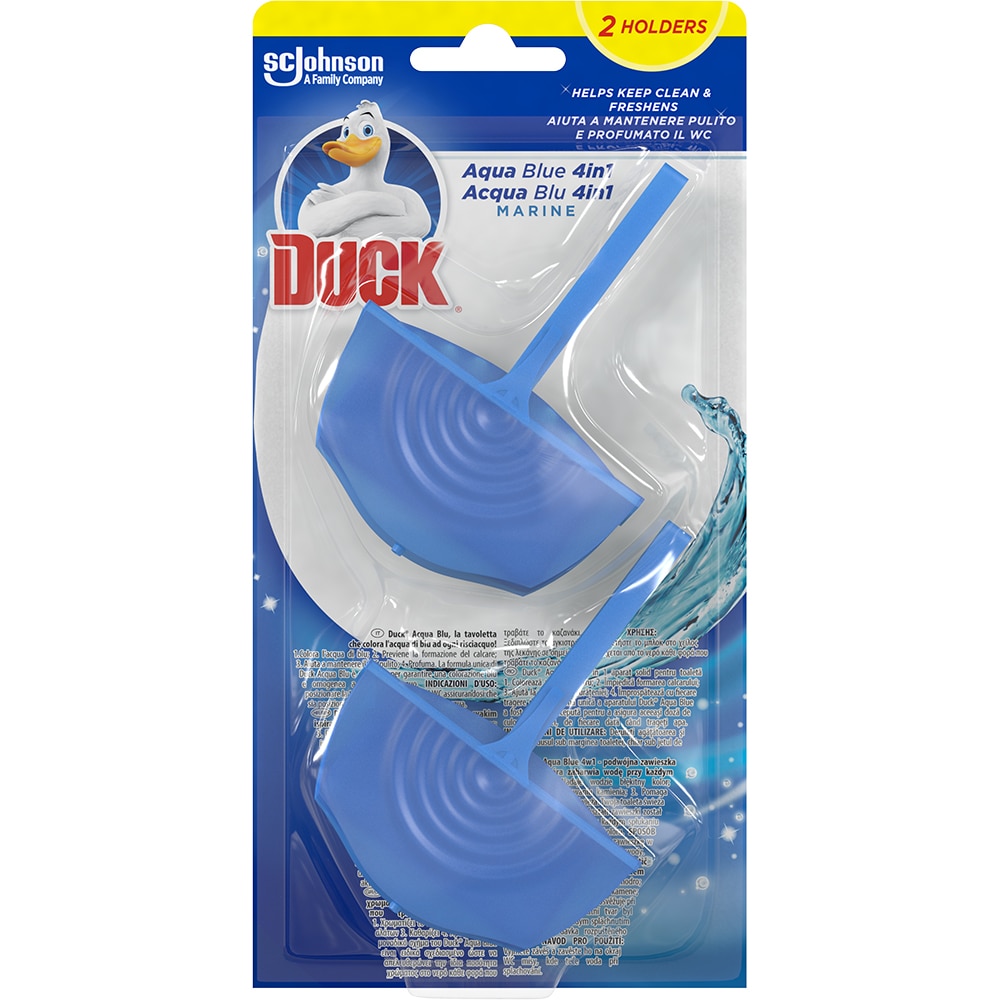 Odorizant toaleta DUCK Aqua Blue 4in1, 2x40g