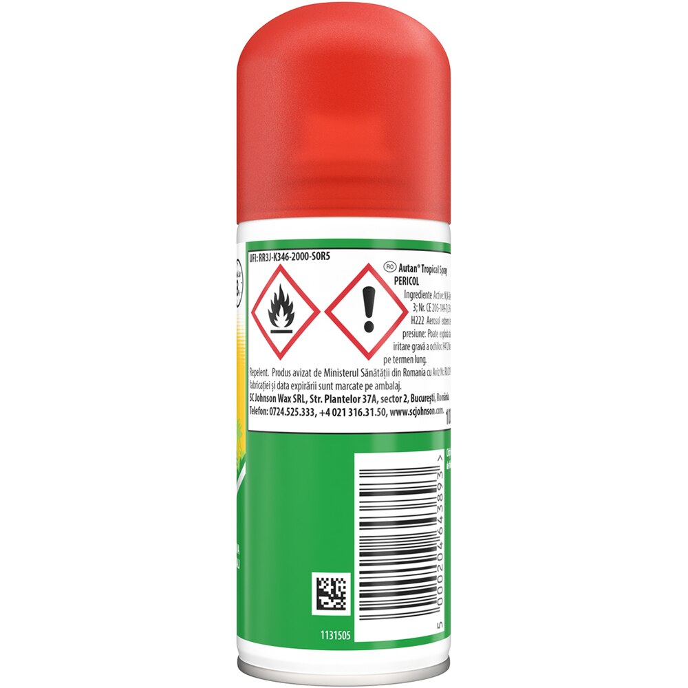 Spray repelent anti-tantari AUTAN Tropical, 100 ml