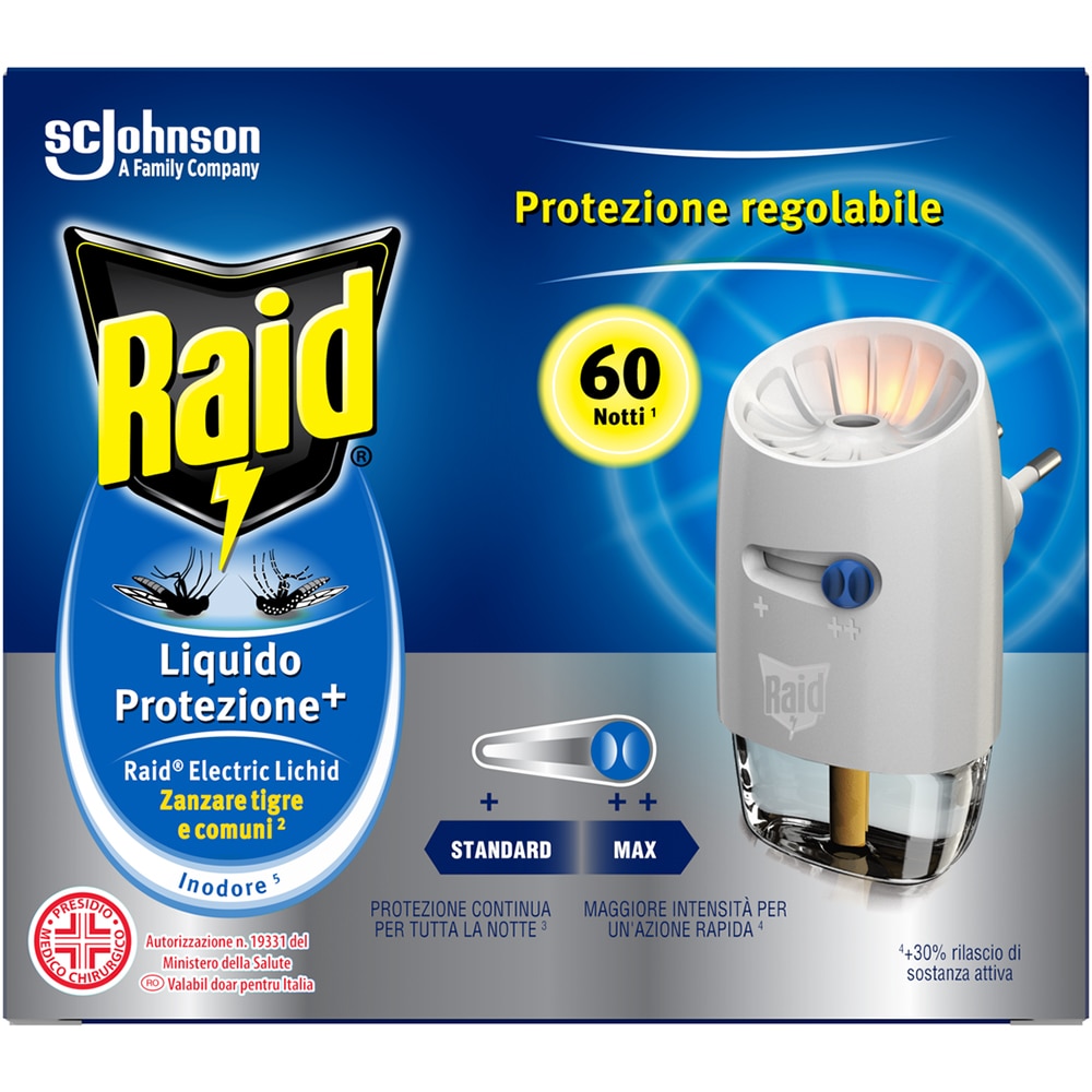 Aparat electric anti-tantari RAID Liquid Dual Air, 60 nopti, 21 ml