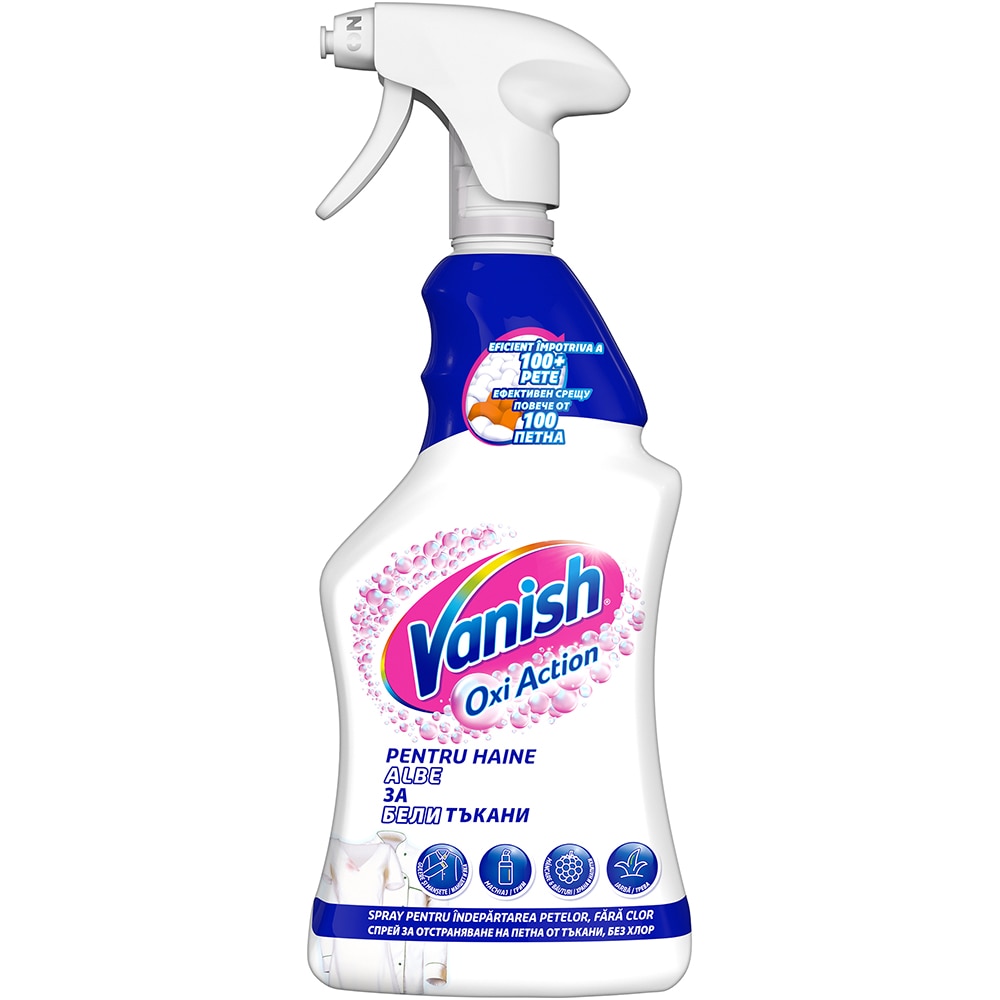 Spray pentru indepartarea petelor VANISH Oxi Action White, 500 ml