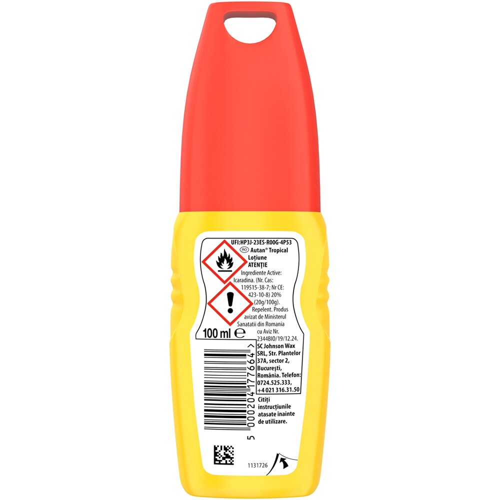 Lotiune repelenta anti-tantari AUTAN Tropical, 100 ml