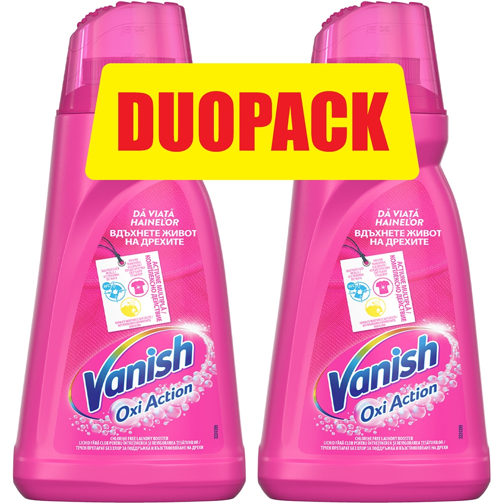 Pachet solutie pentru indepartarea petelor VANISH Pink, 2 x 1 l
