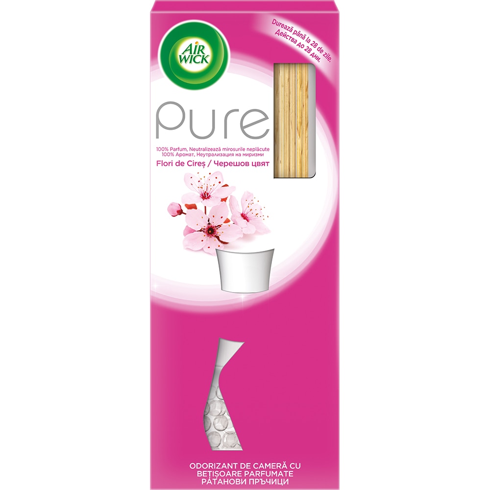 Odorizant cu betisoare AIR WICK, Cherry Blossom, 25 ml