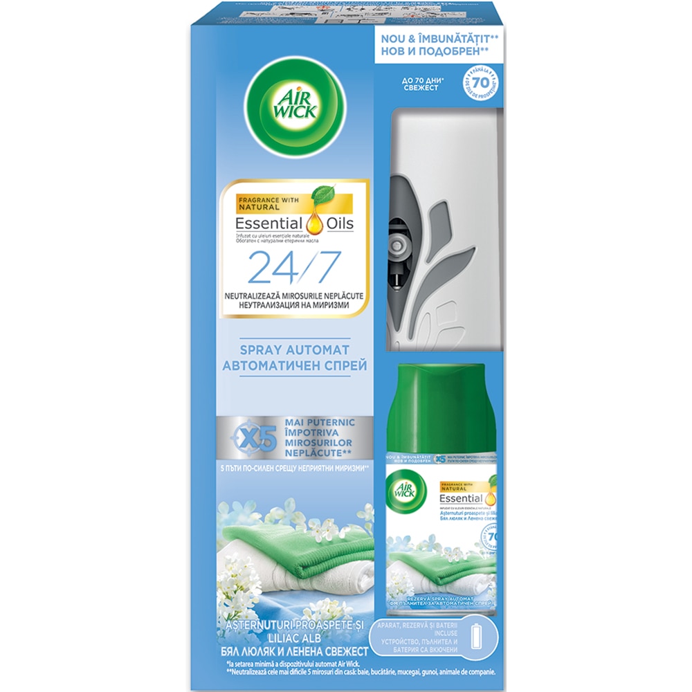 Odorizant de camera automat AIR WICK, Liliac alb, 250 ml