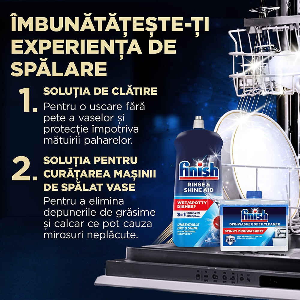 Detergent pentru masina de spalat vase FINISH Ultimate Plus, 45 capsule