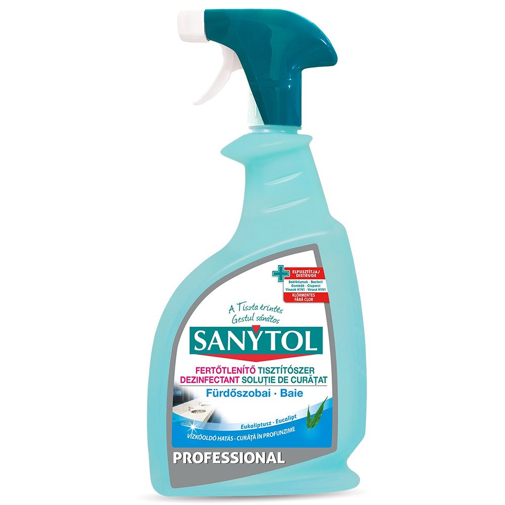 Solutie dezinfectanta pentru baie SANYTOL Professional, Eucalipt, 750 ml