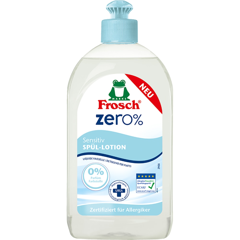 Detergent de vase FROSCH Zero Sensitive, 500ml