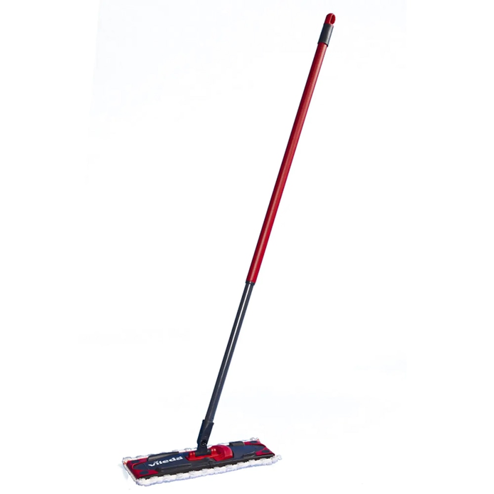 Mop plat VILEDA Ultramax 2in1, maner telescopic, rosu