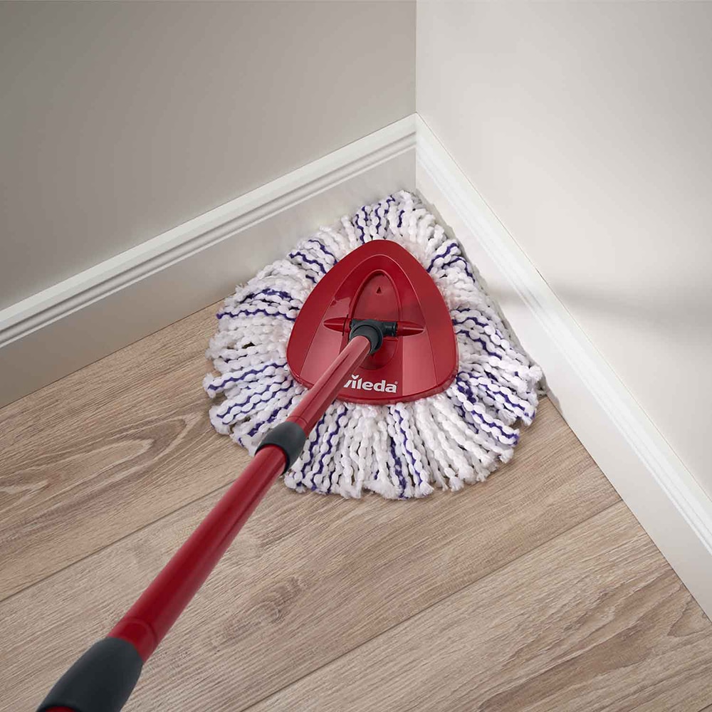 Set galeata cu storcator + mop + maner VILEDA Turbo 3in1, rosu-negru