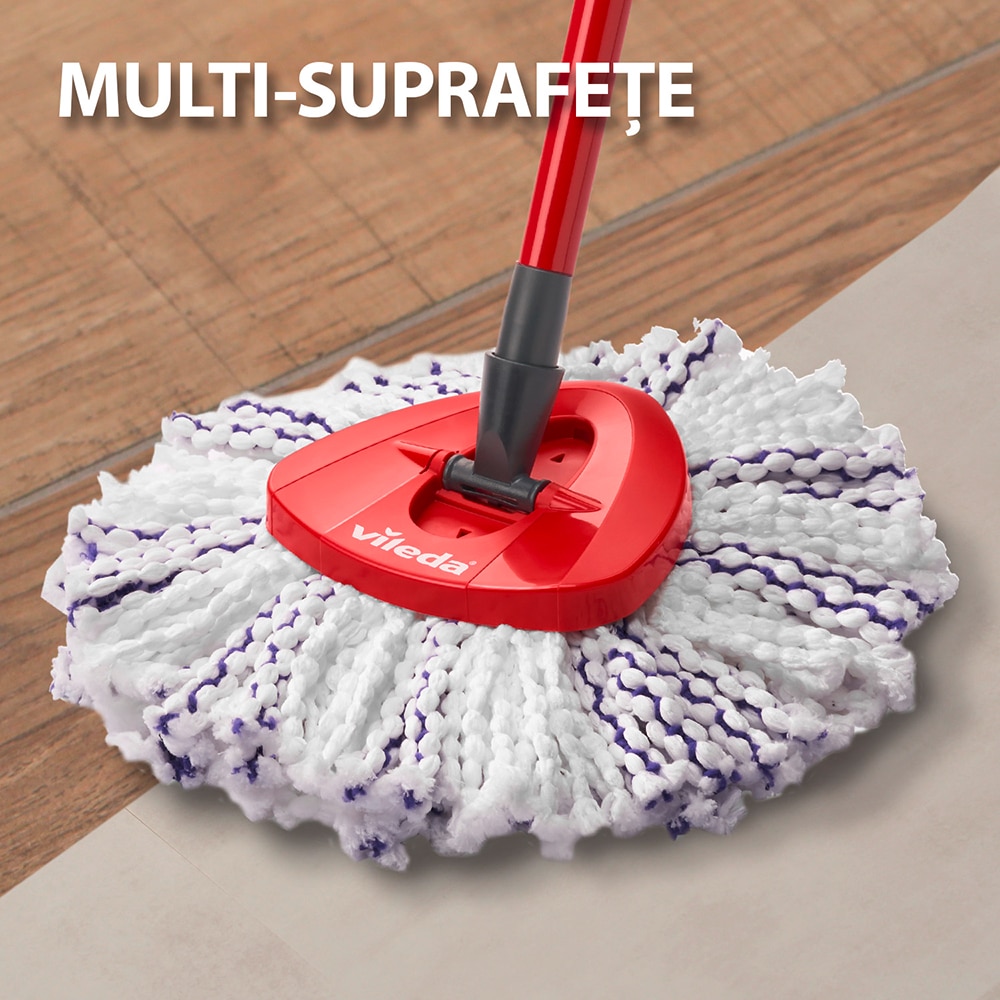 Rezerva mop VILEDA Turbo 3 in 1, microfibra, alb