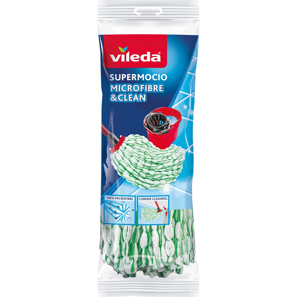 Rezerva mop VILEDA Micro & Clean, alb-verde