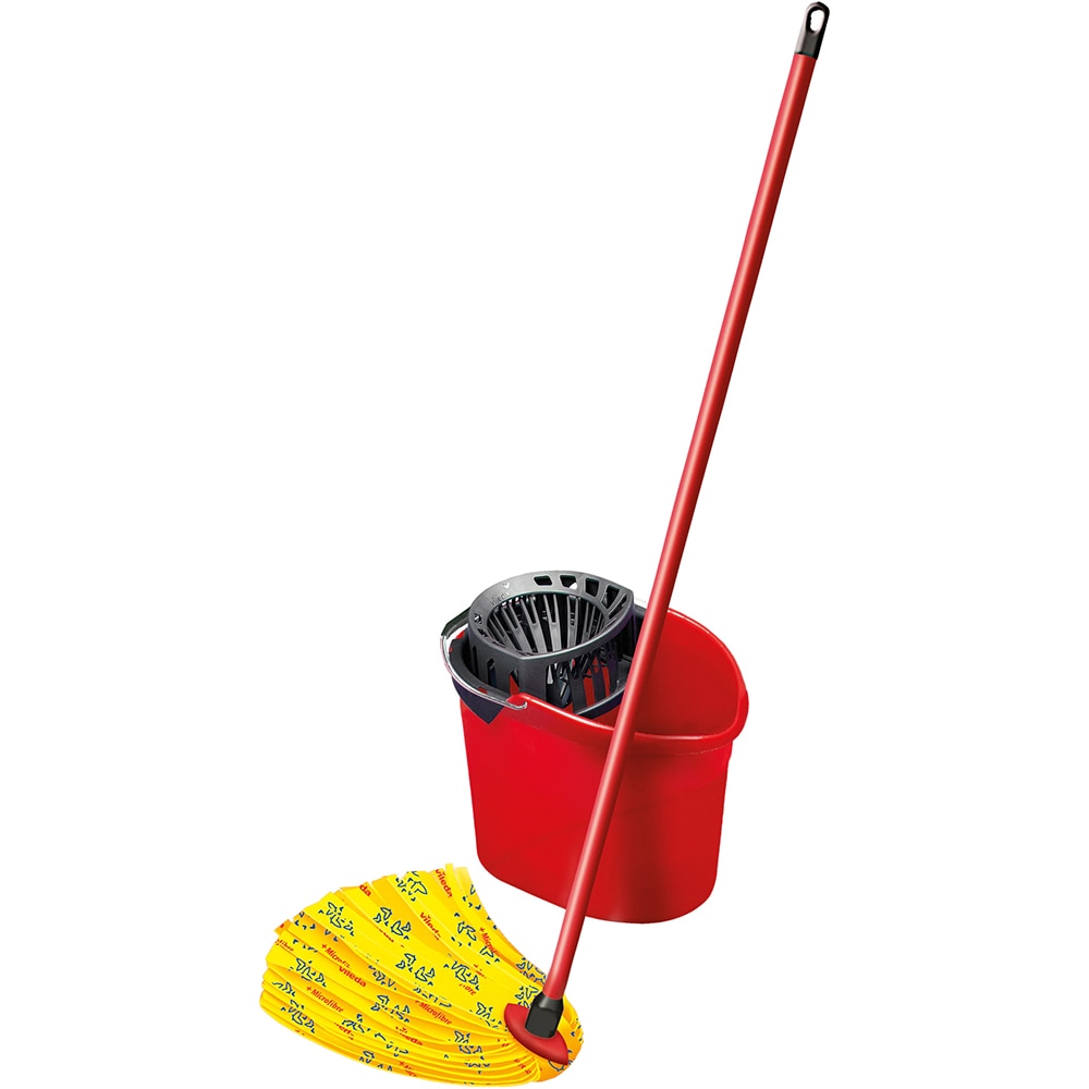 Set Galeata cu storcator + mop + maner VILEDA 46072, rosu