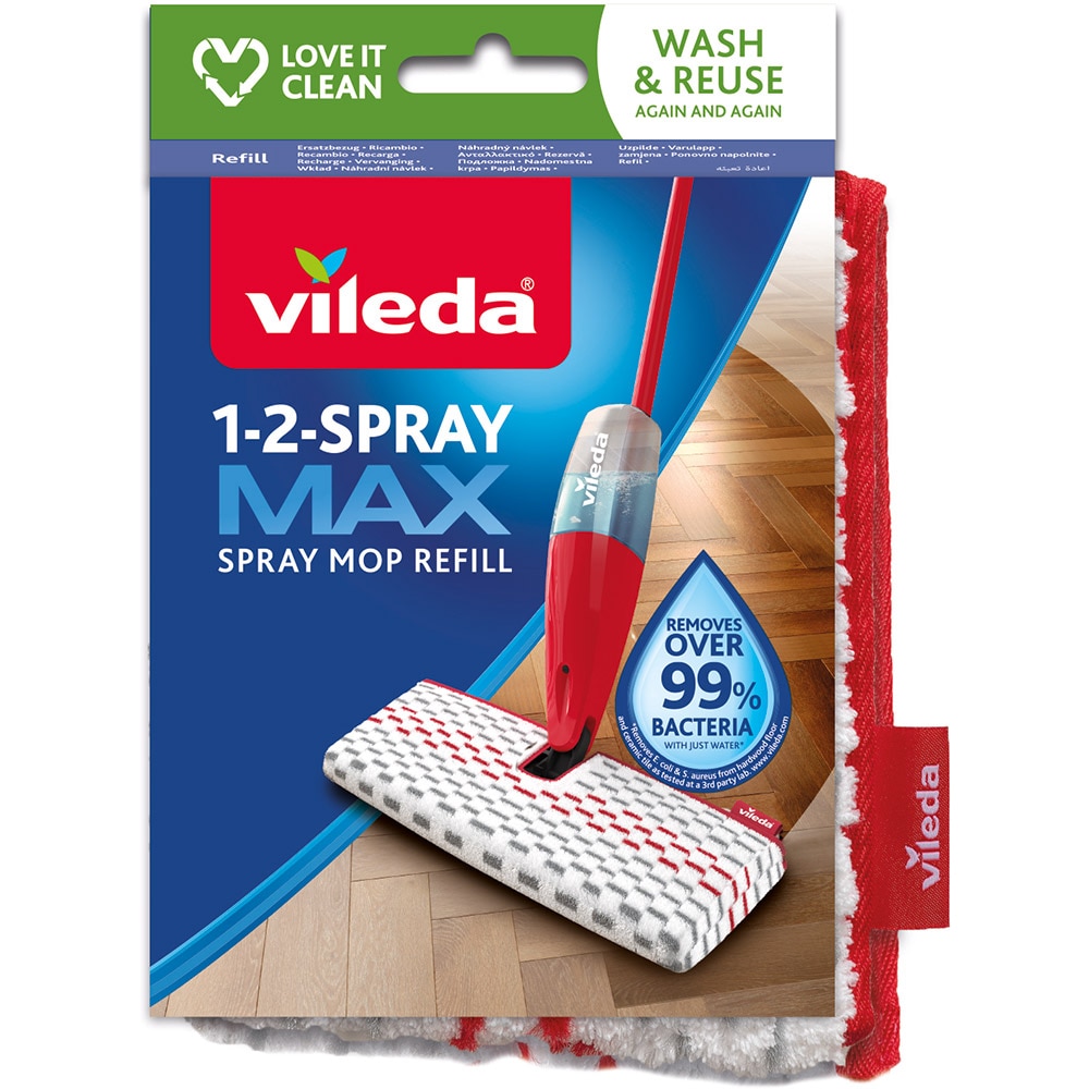 Rezerva mop VILEDA 46608 1-2 Spray Max, alb-rosu