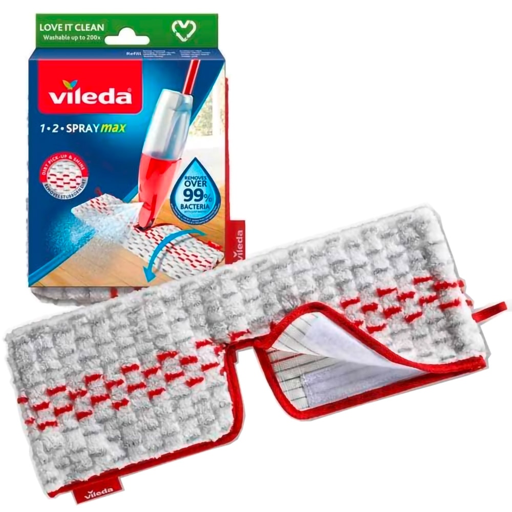 Rezerva mop VILEDA 46608 1-2 Spray Max, alb-rosu