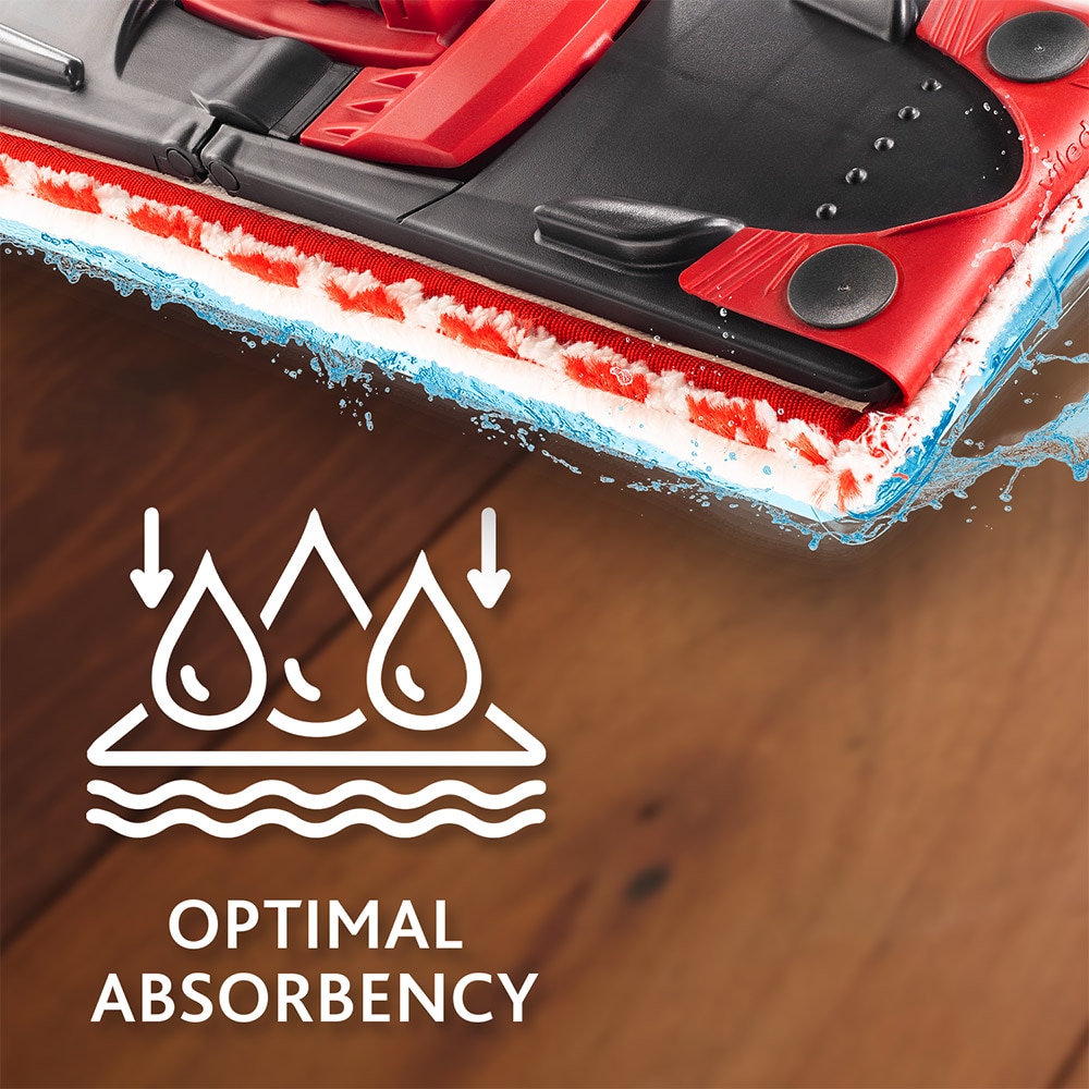 Set galeata cu storcator + mop + maner VILEDA Easy Wring Ultramat Turbo, negru-rosu