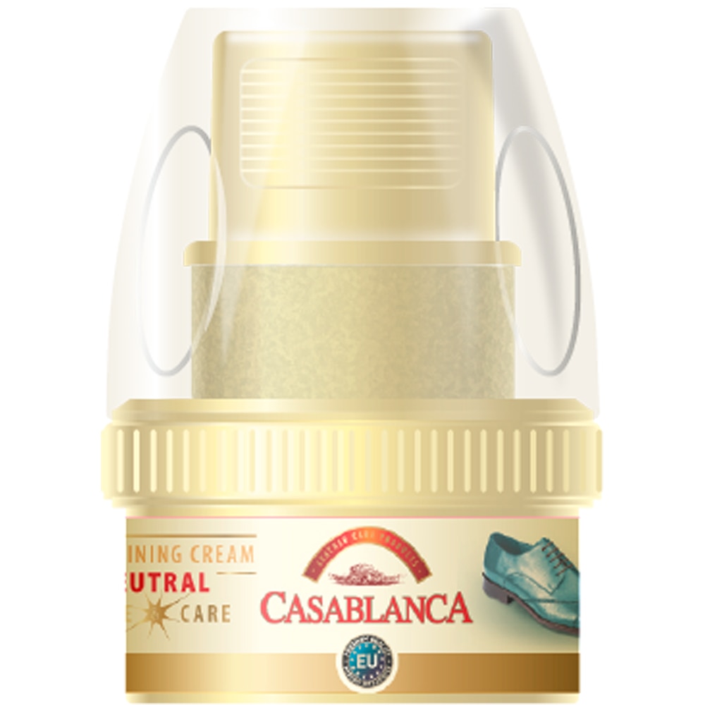 Crema solida pentru pantofi CASABLANCA Shine & Care, neutru, 50 ml