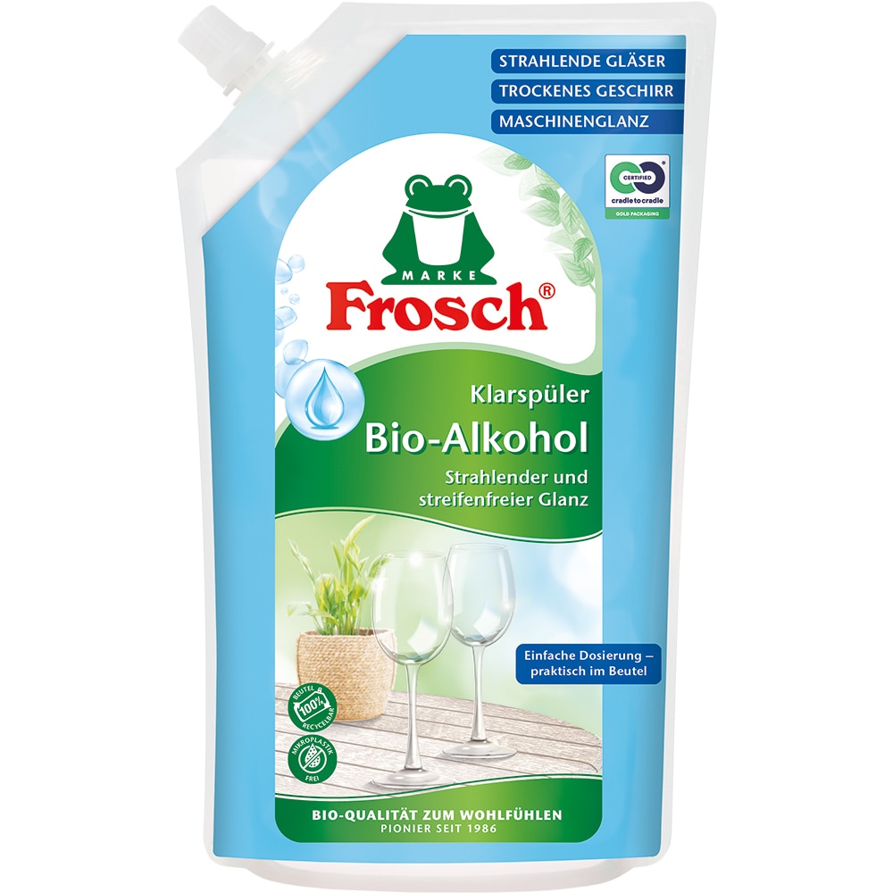 Solutie de clatire ecologica pentru masina de spalat vase FROSCH, 750 ml