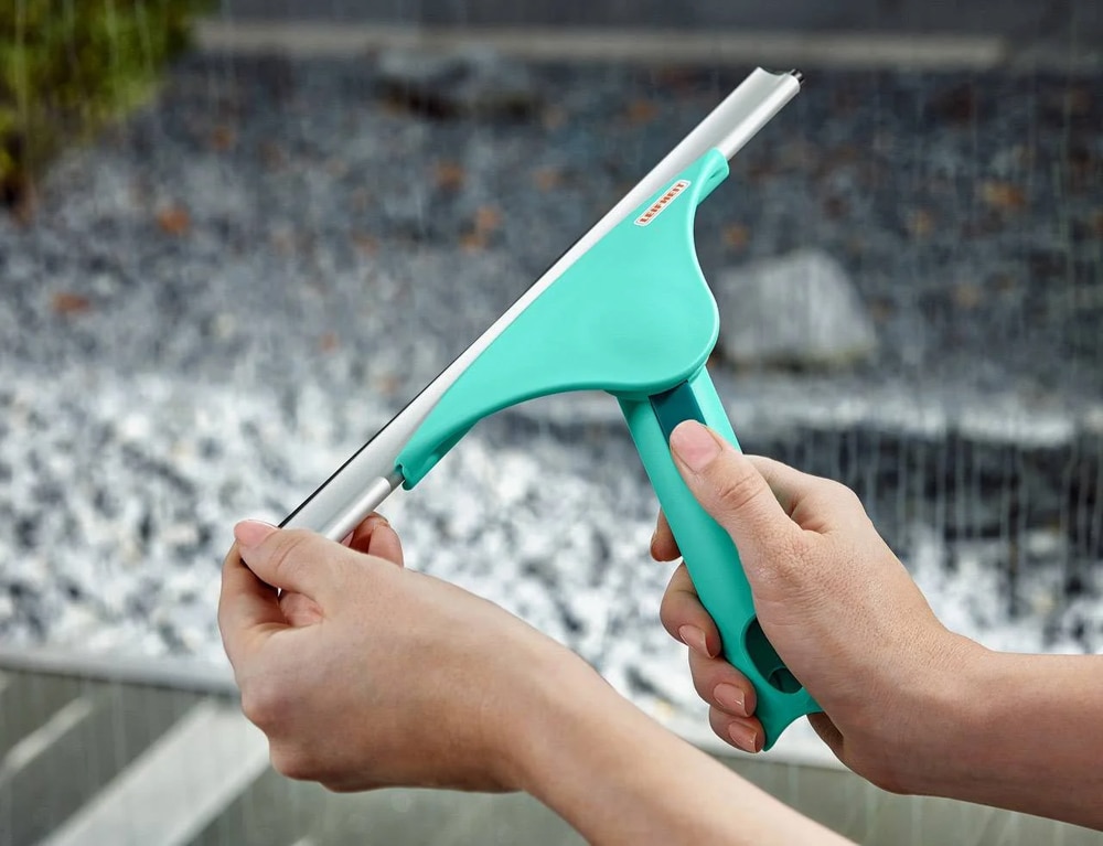Racleta curatat geamuri si ferestre LEIFHEIT Powerslide, turcoaz