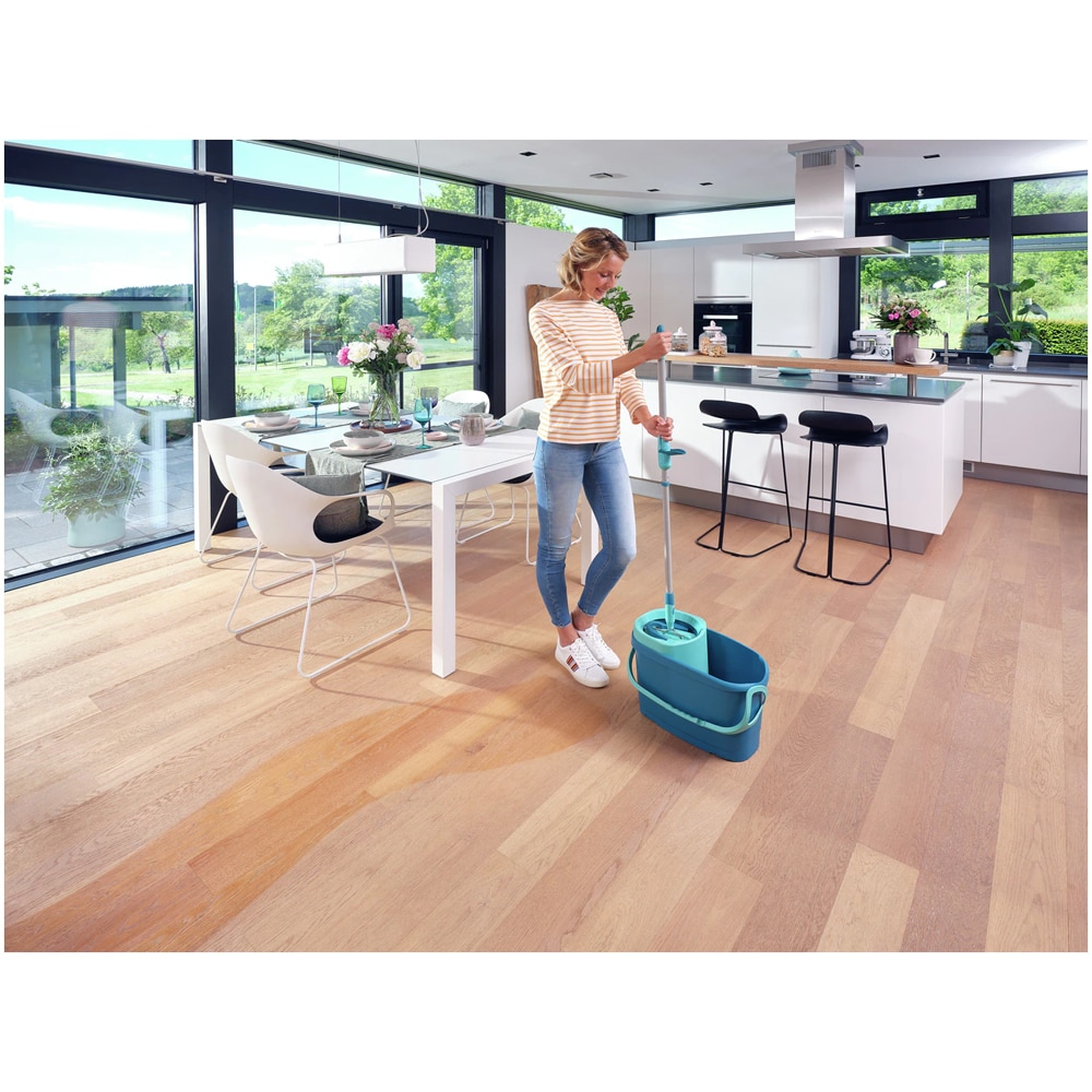 Set galeata cu storcator + mop + maner LEIFHEIT Clean Twist, verde