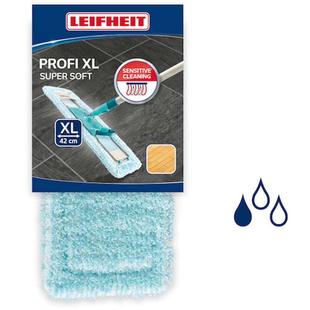Rezerva mop plat LEIFHEIT Profi Super Soft, 42 cm, turcoaz