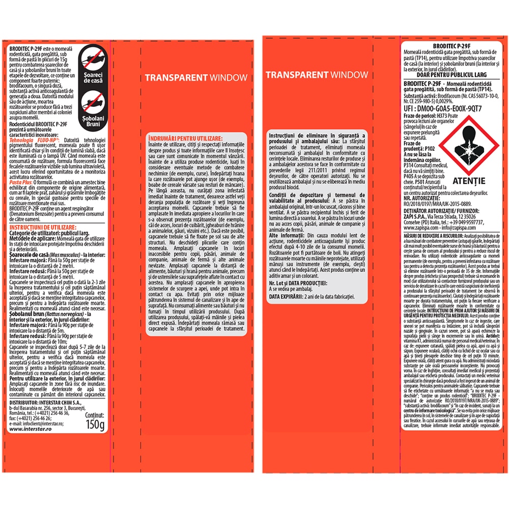 Pasta fluo momeala rozatoare AROXOL, 150 g