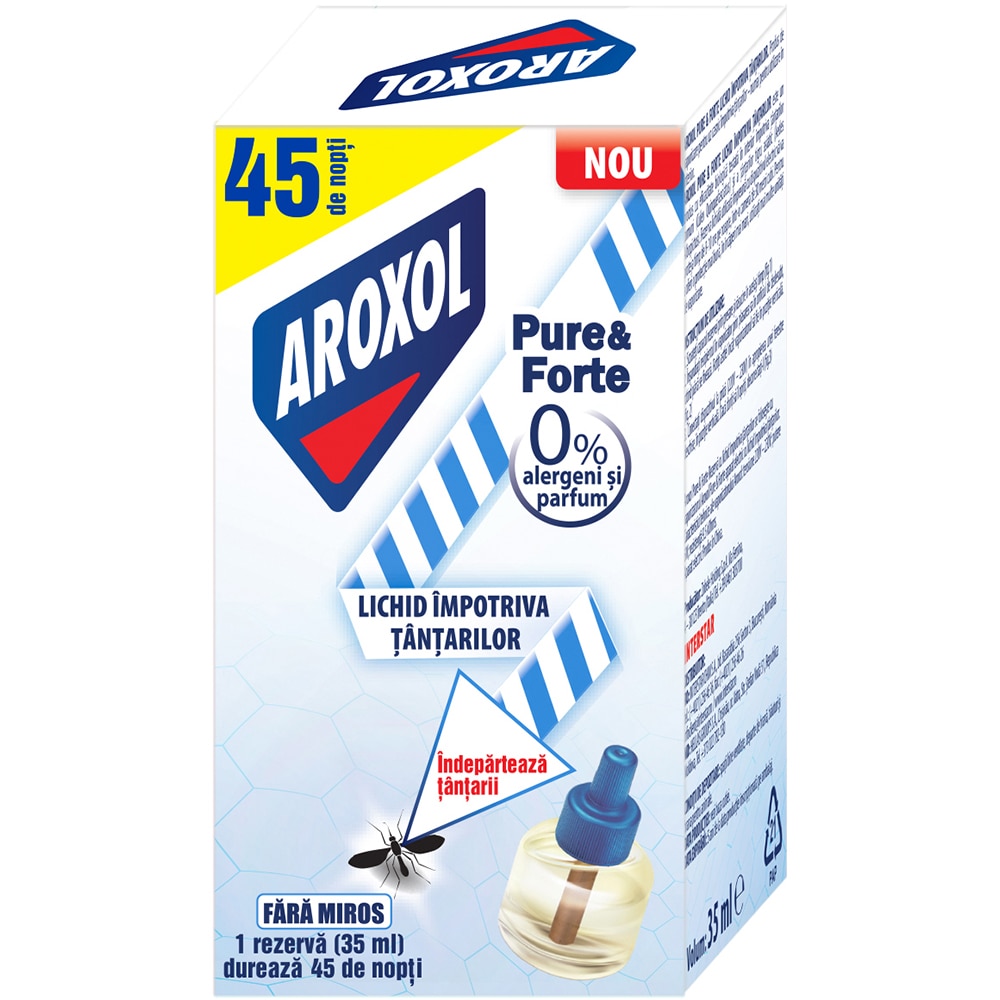 Rezerva lichida impotriva tantarilor AROXOL Pure & Forte, 45 nopti