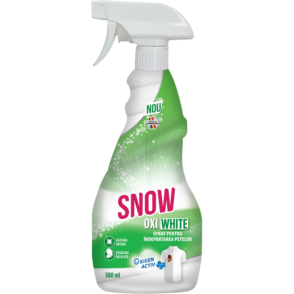 Spray pentru indepartarea petelor SNOW Oxi White, 500 ml