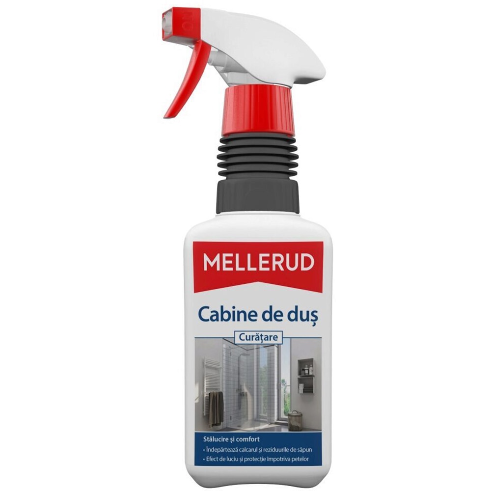 Solutie pentru curatarea cabinelor de dus MELLERUD, 500ml