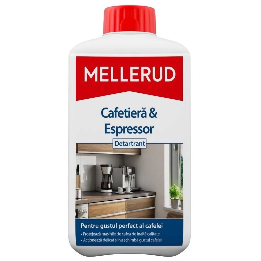Solutie indepartare calcar din aparatele de cafea MELLERUD, 1 l