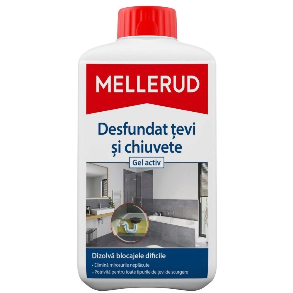 Gel pentru desfundat tevi MELLERUD, 1l
