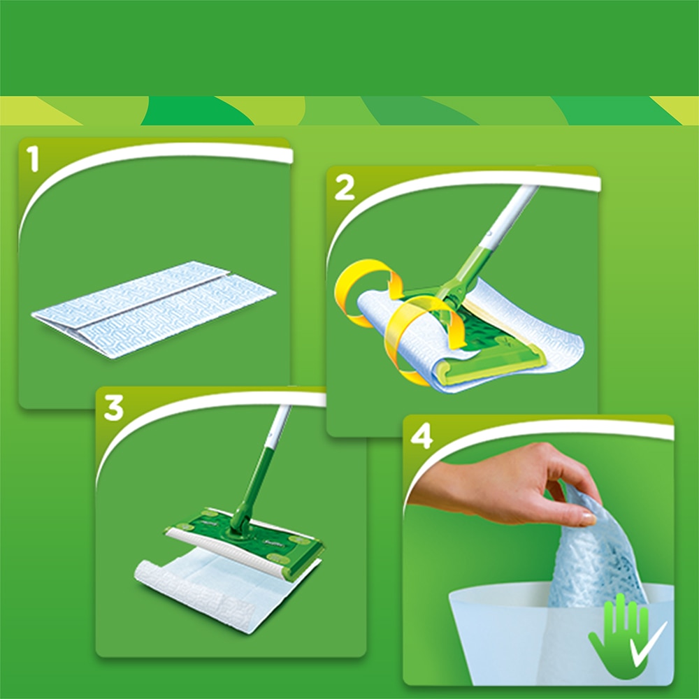 Rezerve lavete uscate pardoseala SWIFFER Sweeper, 72 bucati