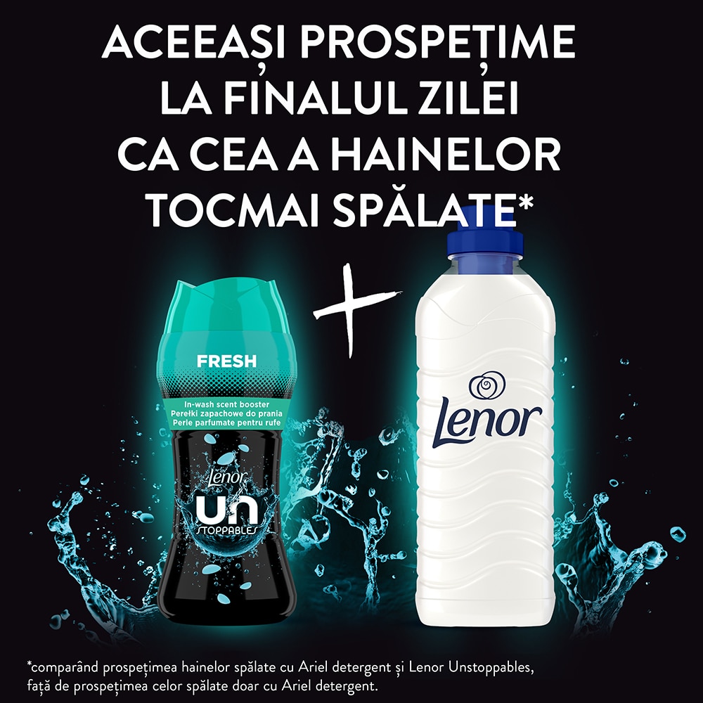 Perle parfumate LENOR Unstoppables, Fresh, 495 g, 40 spalari