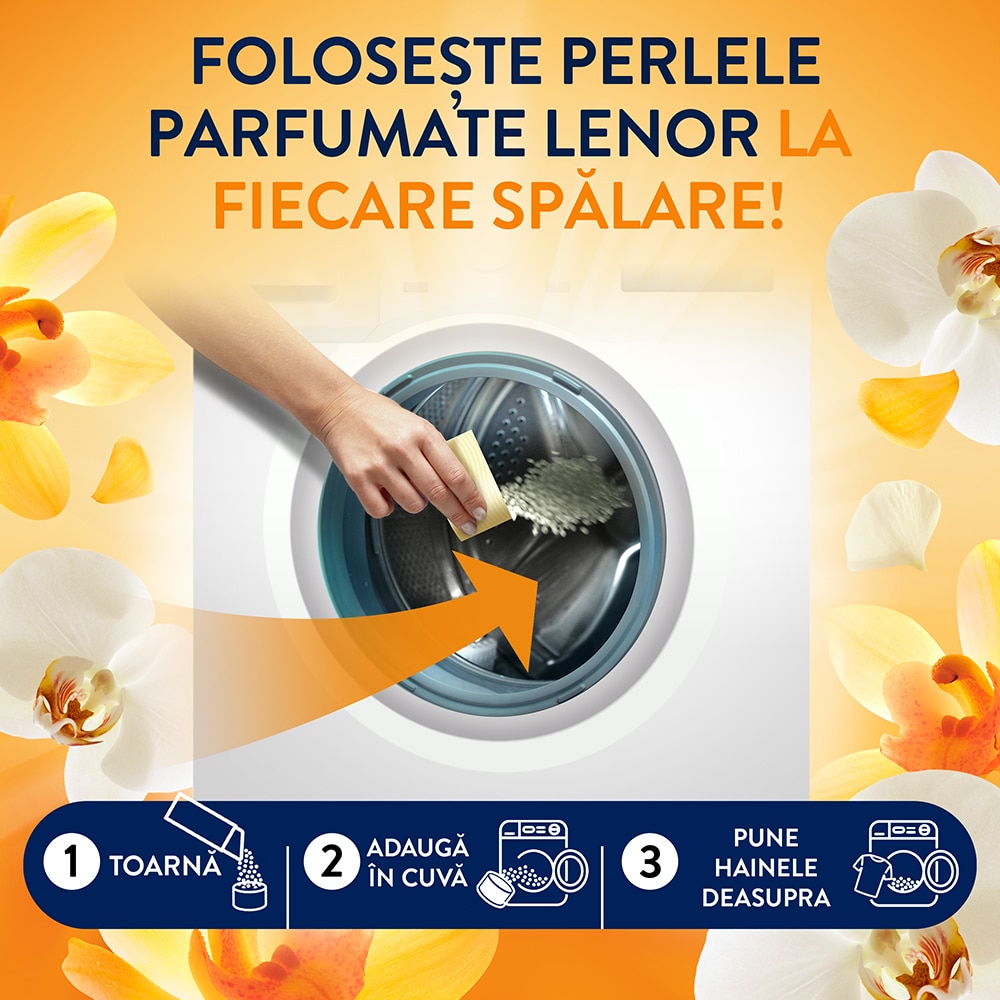 Perle parfumate LENOR Gold Orchid & Vanilla, 270 g, 22 spalari