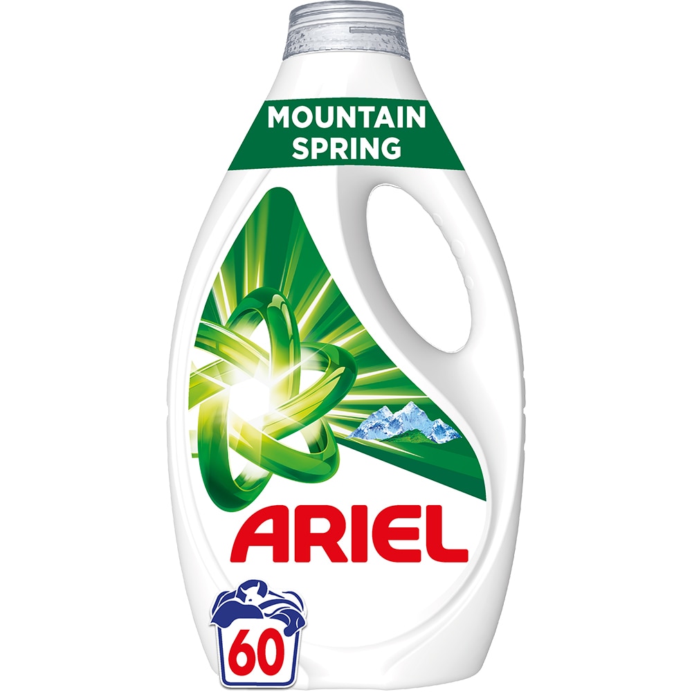 Detergent lichid Ariel Mountain Spring, 2.7 l, 60 spalari