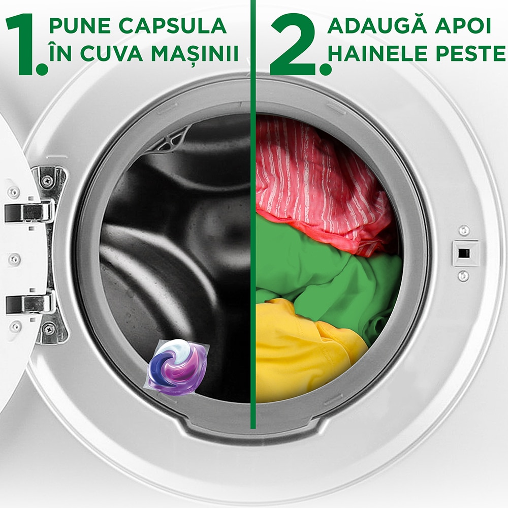 Detergent capsule ARIEL Allin1 PODS + Extra Fiber Care, 38 spalari