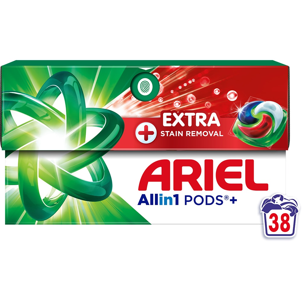 Detergent capsule ARIEL Allin1 PODS+ Extra Stain Removal,  38 spalari