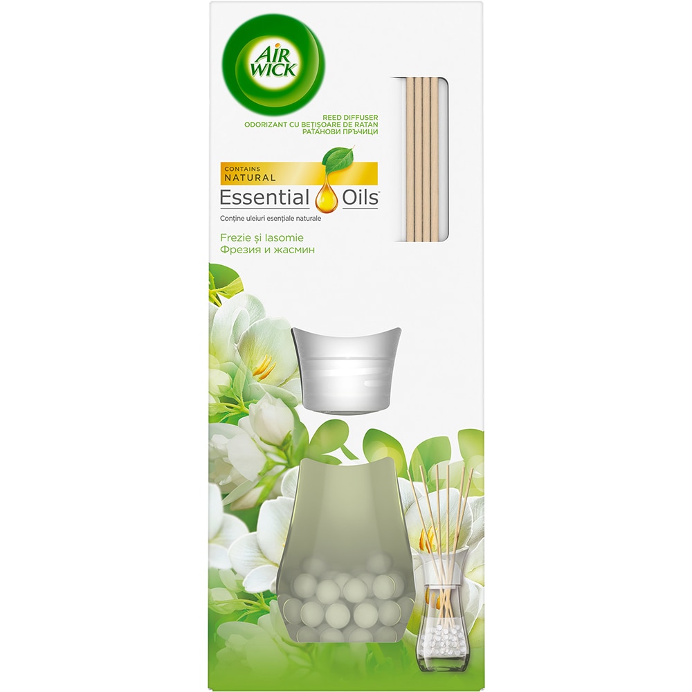 Odorizant cu betisoare AIR WICK Reed Diffuser, Frezie si Iasomie, 25 ml