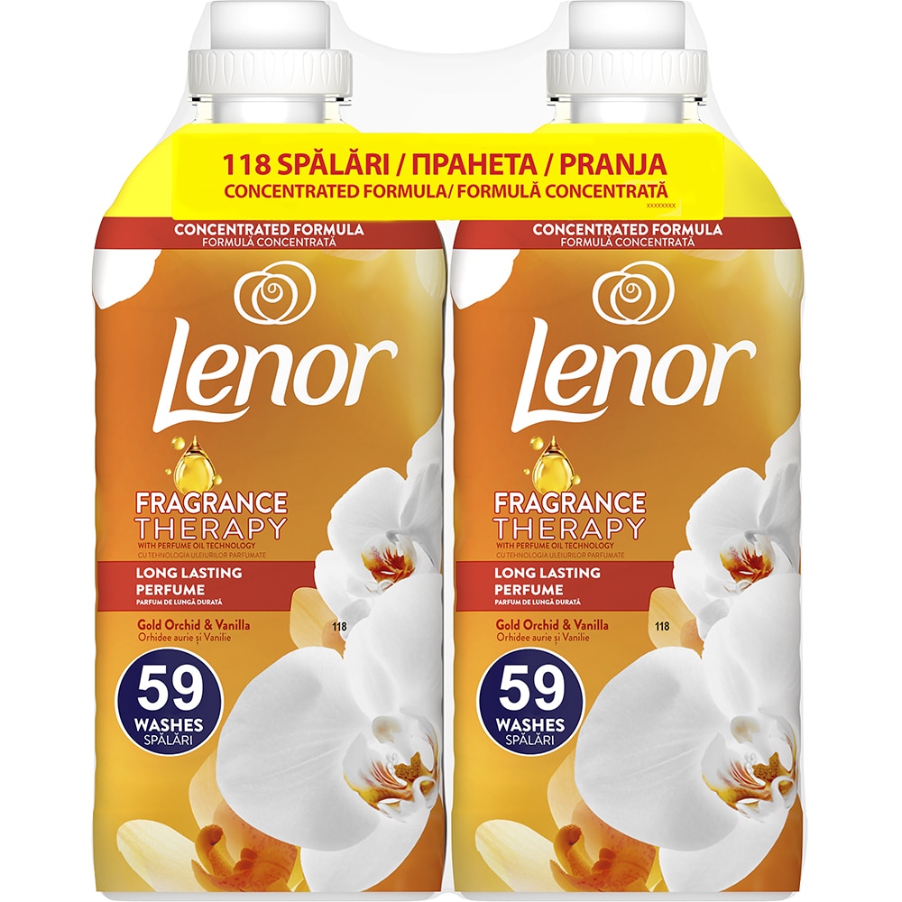 Balsam de rufe LENOR Gold Orchid & Vanilla, 2 x 1.239 l, 118 spalari